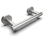 RARXTR Bathroom Toilet Paper Holder Wall Mount SUS304 Stainless Steel Double Post Pivoting Toilet Paper Roll Holder Wall Mounted for Bathroom RV Commercial Toilet Tissue Dispensers, Brushed Nickel