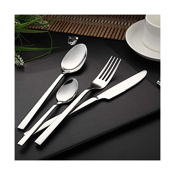 WUJO-Cutlery-Set-Stainless-Steel-Dinner-Set-32-Piece-DinnerwareTablewareSilverware-Set-Service-for-8-Person-Include-KnifeForkSpoonTeaspoon-Mirror-Polished-Dishwasher-Safe WUJO Cutlery Set, Stainless Steel Dinner Set, 32 Piece Dinnerware/Tableware/Silverware Set Service for 8 Person, Include…