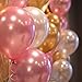 FECEDY Round Balloons Gold Pink White, 12inch 100pcs for Party Decoration