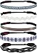 Hipsy Women's Adjustable No Slip Cute Fashion Headbands Braided Hairband Packs (5pk Braided & Hippie Headband Multi Pack)