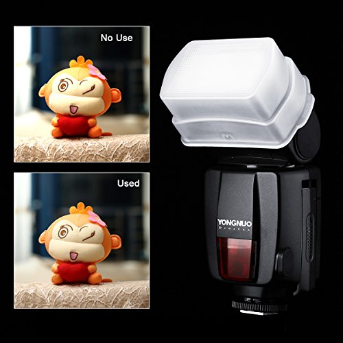 waka Bounce Dome Diffuser, [3 Pack] Camera Bounce Dome Flash Diffusers for Canon 430EX I/II/III, 580EX I/II, 600EX Speedlight + Microfiber Cleaning Cloth - Thumbnail 4