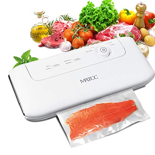 MATCC Vacuum Sealer Machine Automatic/Manual Vacuum Sealing Machine for Food Sealer with Built