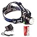 ONSON LED Headlamp,3 Modes Zoomable Flashlight,Super Bright Waterproof Headlight with Rechargeable Batteries for Camping Riding Fishing Hunting Reading Rainy Weather