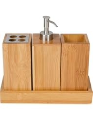 Trademark Innovations Bathroom Bamboo Bath Caddy