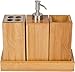 Trademark Innovations Bath Set Bath Caddy - 100% Natural Bamboo