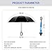 Spar. Saa Double Layer Inverted Umbrella with C-Shaped Handle, Anti-UV Waterproof Windproof Straight Umbrella for Car Rain Outdoor Use