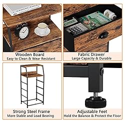 Furnulem Tall 4 Drawers Dresser, Vertical Storage