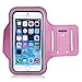 iPhone 6 Armband, Morris Water Resistant Sports Armband with Key Holder for iPhone 6, 6S (4.7-Inch), Galaxy S3/S4, iPhone 5/5C/5S, Bundle with Screen Protector (Pink)