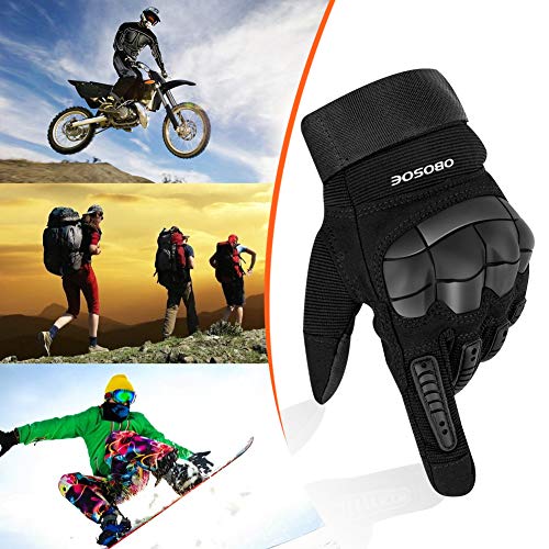 OBOSOE Tactical Gloves, Hard Knuckle Gloves Army Military Heavy Duty Gloves Touch Screen Full Finger Outdoor Gloves Motorcycle Riding Motorbike Airsoft Paintball Combat Hunting Hiking-L - Thumbnail 6