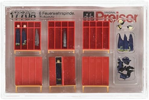 Preiser 17708 Firemens Lockers & Accessories 6 Lockers Ho Scale Part Scenery Set