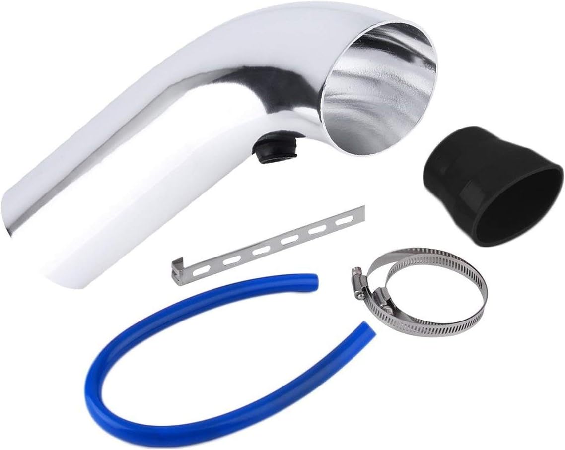 Aluminium Universal Vehicle SUV Truck Car Air Intake Pipe Air Intake Tube Tube Tube Hose, Solid Colour 76 mm