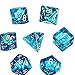 Flosky 7 Shapes Dice Fillet Square Triangle Dice Mold Dice Digital Game Silicone Mould