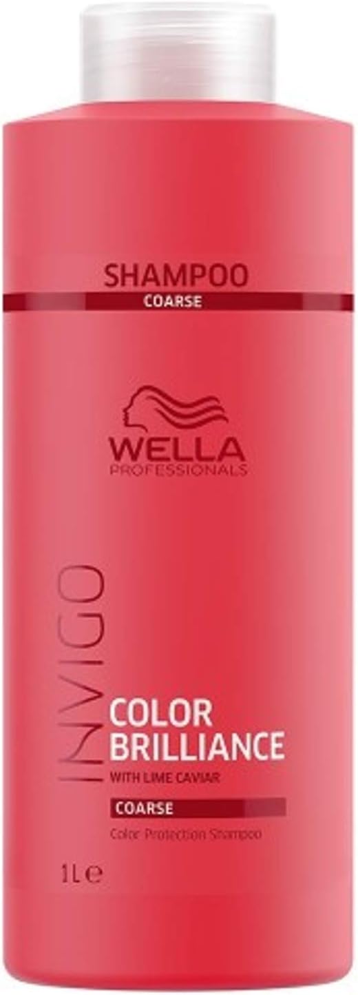 Wella Professionals Invigo Color Brilliance Professional Hair Care, Colour Protection for Coarse Hair Vibrant Hair Colour, Shampoo 1L