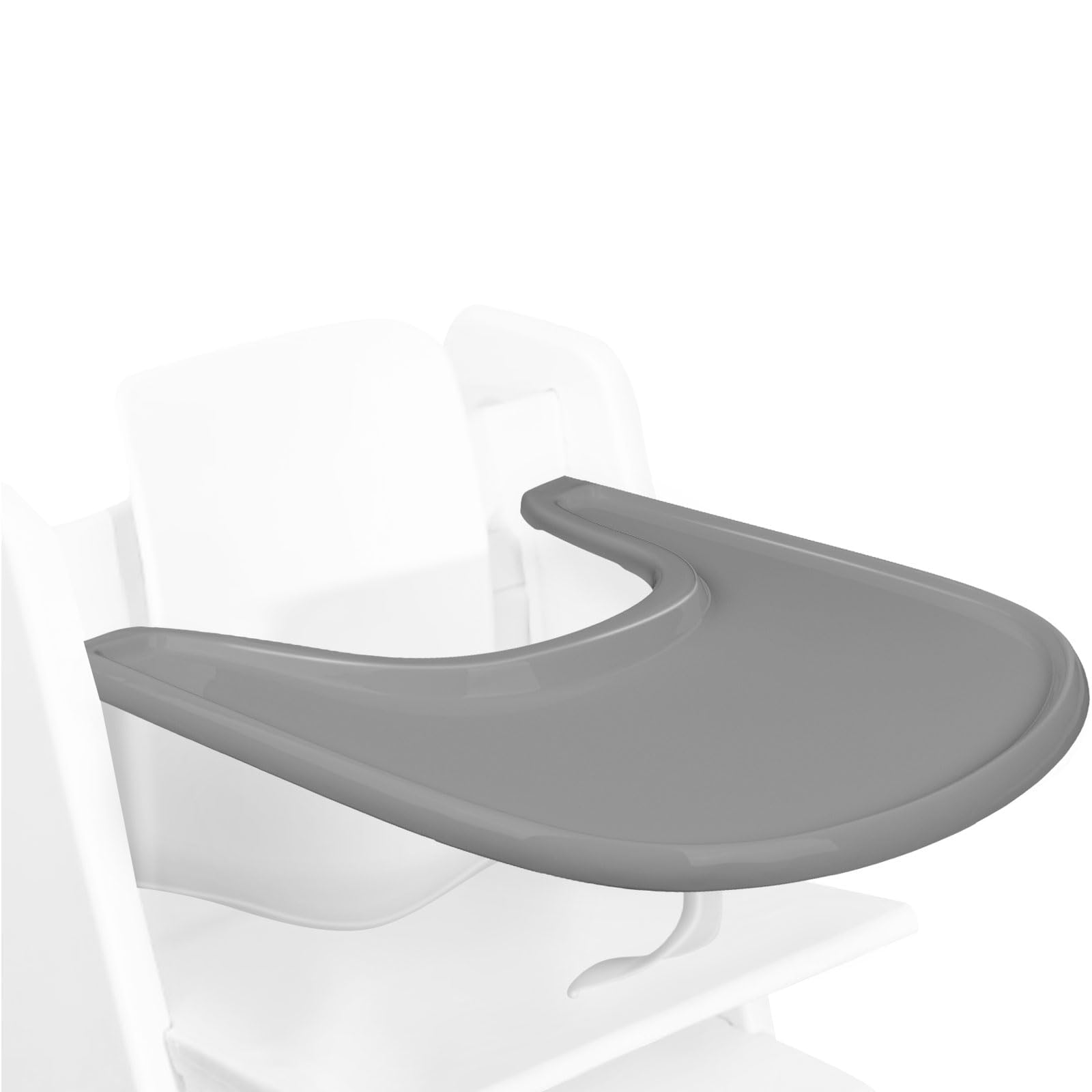 Stokke Tripp Trapp Compatible Tray - Full Cover High Chair Placemat Replacement Tray for Toddler 6-36 Months (Grey) — image 1