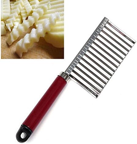 Handy Hot Stainless Steel Potato Chip Dough Vegetable Crinkle Wavy Blade Slicer