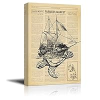 Canvas Wall Art Newspaper Canvas Prints Home Artwork Decoration for Living Room,Bedroom - 12x18 inches