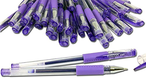 Sargent Art 100 Purple Glitter Gel Pen Bulk Pack, Drawing Import