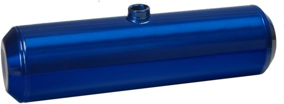 8 Inches X 19 - Spun Aluminum Fuel Tank 4 Gallons - Powder Coated Candy Blue - For Dune Buggy, Trike, Hot Rod, Rat Rod, Sandrail, Tractor Puller, Boat, Offroad Vehicle