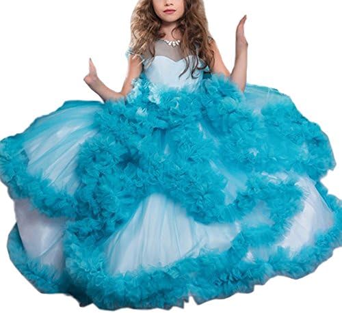 Stunning V-Back Luxury Pageant Tulle Ball Gowns for Girls 2-12 Year Old