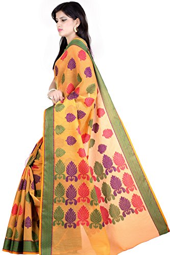 Chandrakala Women's Cotton Banarasi Saree with Blousepiece - Image 7