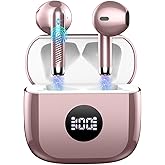 Wireless Earbuds, Bluetooth 5.4 Ear Buds LED Power Display Headphones Bass Stereo, Bluetooth Earbuds in-Ear Noise Cancelling Mic, 40H Playback Mini Case IP7 Waterproof Sports Earphones for Android iOS