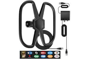 BZOXAUY TV Antenna 950 Miles Long Range -2023 Newest Digital TV Antenna 360° Adjustable/Reception Amplified Indoor Outdoor Antenna Support 8K 4K 1080p and All Older TV-Signal Booster with 36ft Coaxial Cable