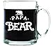 Shop4Ever Papa Bear Glass Coffee Mug Tea Cup 13 oz Clear