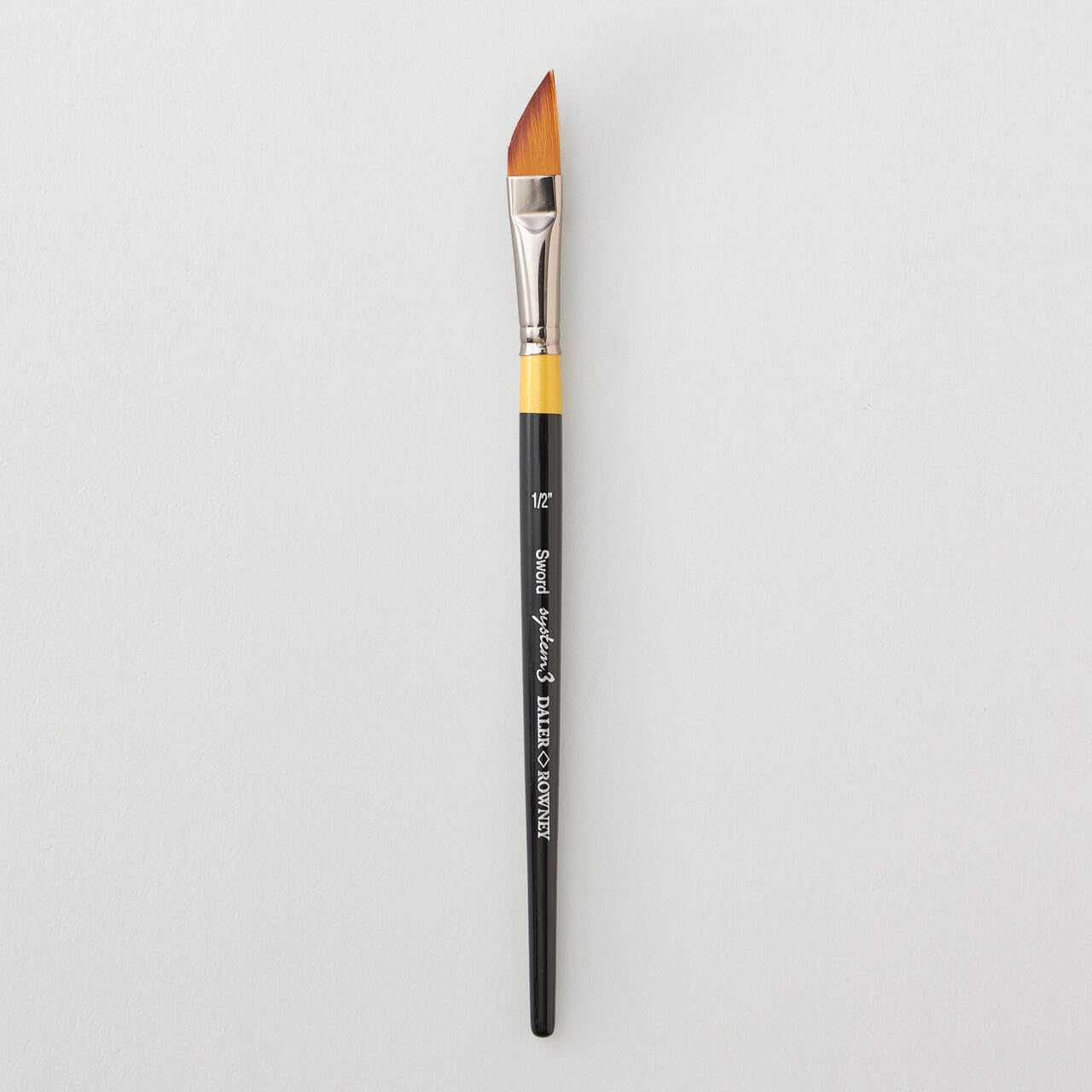 Daler-Rowney System3 Acrylic Brush, Synthetic Hair, Short Handle, Sword, 1/2in