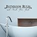 GUAngqi Rules pattern Home Removable Bathroom Wall Stickers Decal Vinyl Art Home Decor