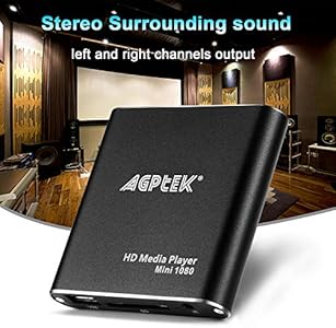 AGPTEK Mini 1080p Full Hd Digital Mediaplayer Medienspieler Mit