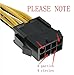 【CPU to GPU】CPU 8pin to Graphics Video Card Double PCI-E 8Pin(6+2Pin) Power Supply Cable, Splitter PCI Express Graphics Card Connector PC Power Cable Wire CPU for Graphics Card BTC Miner (2 Pack)