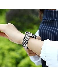 Correa de reloj de 0.787 in con diamantes de imitación y diamantes de imitación, compatible con Galaxy Watch de 1.654 in
