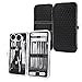 Manicure Kit Firbon 18 in 1 Stainless Pedicure Set with Travel Leather Case (Black)