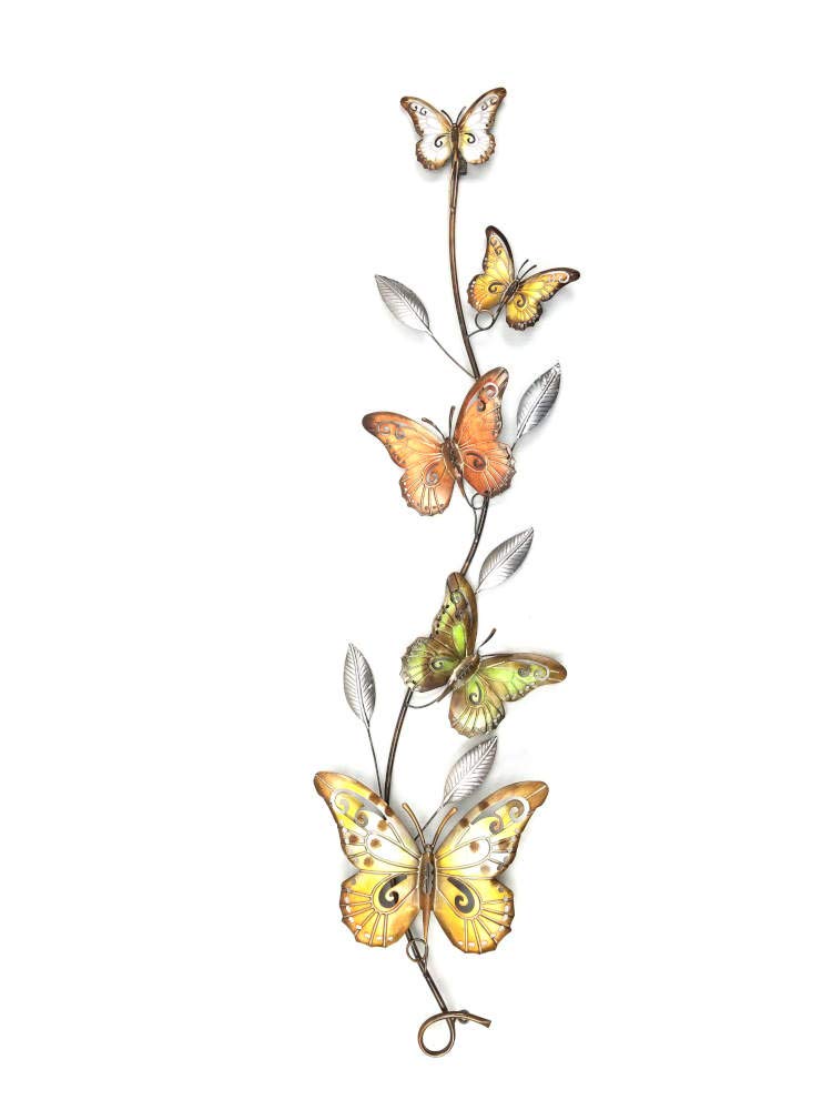 New - Contemporary Metal Wall Art Décor Sculpture - Butterfly Ribbon