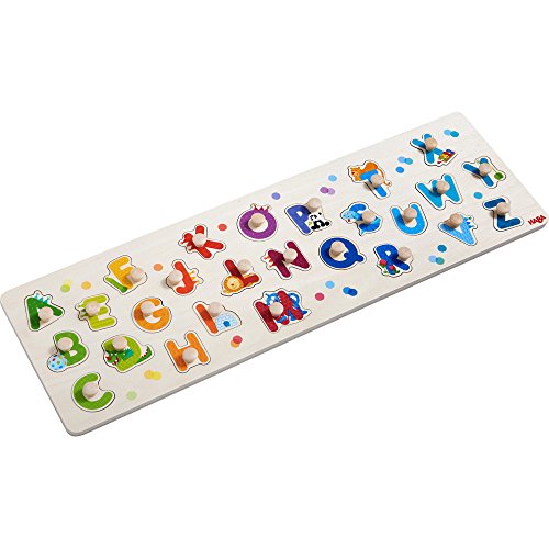 HABA First Abc Wooden Clutching Large Grasping Knobs, Puzzle