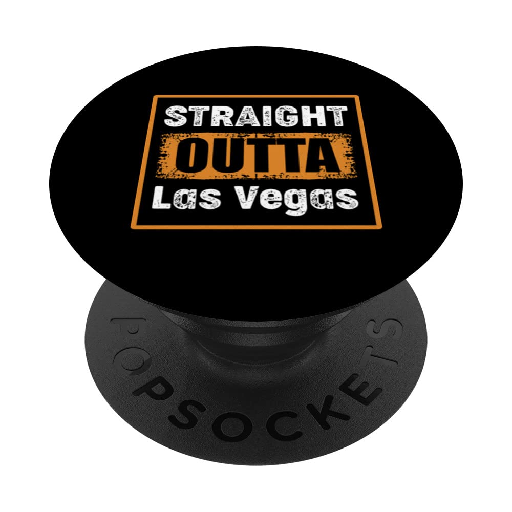 Straight Outta Las Vegas Nevada USA Retro Distressed Vintage PopSockets Swappable PopGrip