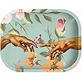 Rolling Tray “Floral Hands” 5.5” x 7" Tobacco Smoke Accessories - Tray God
