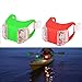 SUNNIER 2 Pack Kayak Navigation Lights [Waterproof + Battery Powered], Boat Bow Stern Safety Lights [Red + Green LED] for Night Boating Kayaking Fishing Scooter Bicycle
