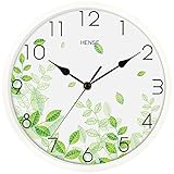 Hense Fashion Concise Design Bedroom/living Room Round 10-inch Ultra Mute Quartz Movement Plastic Frame Wall Clock HW40 (White # Plastic Frame)