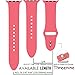 Threenine Watch Band, Durable Soft Silicone Compatible Watch Strap Replacement Sport Band Watch Band Series 4 Series 3 Series 2 Series 1 Sport, Edition (Watermelon Red, 40mm(38mm) S/M)