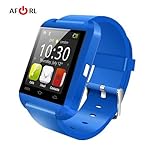 Amazingforless Bluetooth Touch Screen Smart Wrist Watch (U8 - Blue)