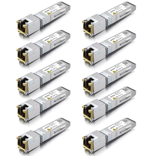 ipolex 10PCS 1.25/2.5/5/10Gb SFP+ RJ45-Kupfer-Transceiver (CAT.6a. 30m)