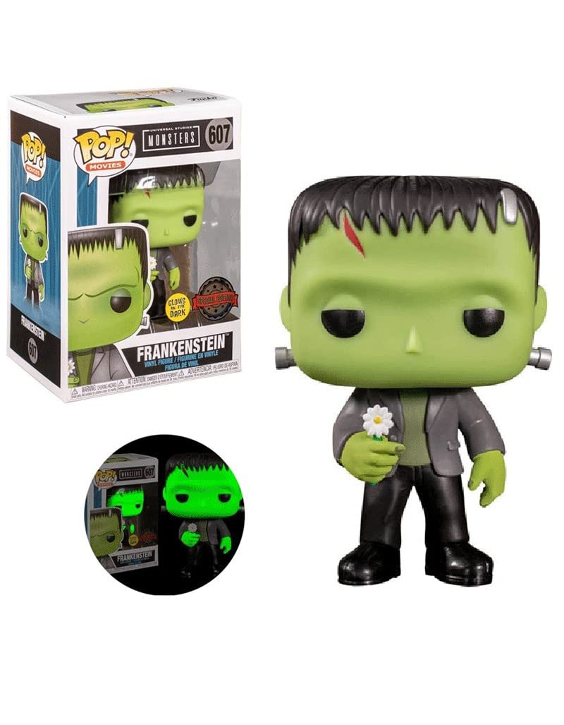 Funko Universal Monsters Frankenstein with Flower Glows Pop Vinyl Figure No. 607, Green