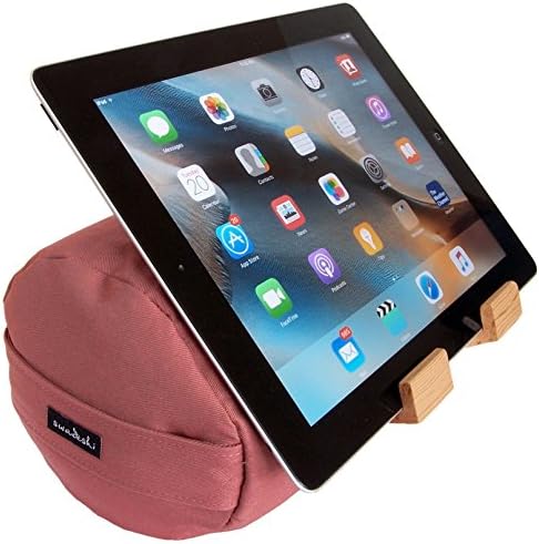 The EZread Tablet Pillow Stand...for you and your mobile device! - Eco-Friendly and Ergonomical iPad Pillow Stand for Lap, Bed, Anywhere at Home - Made in USA (Desert Rose)