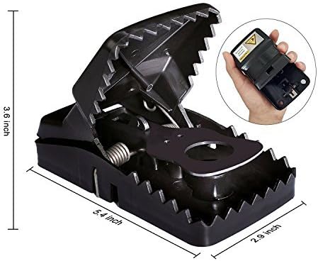 LEShop Mouse Trap, Rat Trap, Humane Mouse Trap, Mice Trap, Sensitive Mouse Trap, Rat Traps That Work Indoor (6 pieces black)