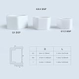 HLIWS 8 Pcs G1 BSP Drain Cap Blank Cap with Gasket Female Threaded view 7