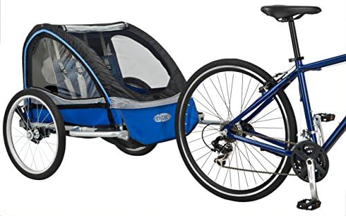 instep single seat and double seat foldable tow behind bike trailers