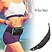 Waist Bag Bum Bag Fitness Belt, Large Capacity Lightweight Fanny Pack For Women, Sweat Proof Running Belt For Men,Breathable Adjustable Straps,Fits Phone,Personal Items for Running,Hiking,Biking,Black