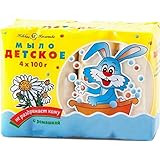 Nevskaya Cosmetica Russian Kids Soap with Chamomile 4 by100gr Десткое Мыло с Ромашкой (4 кусочка по 100 гр. в одном блоке)