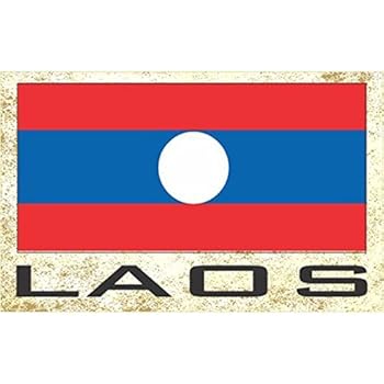 Flag Fridge Refrigerator Magnets - Asia & Africa Group 3 (Country: Laos)
